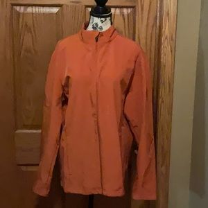 Burnt Orange Men’s Size M zip up Jacket in excellent condition.